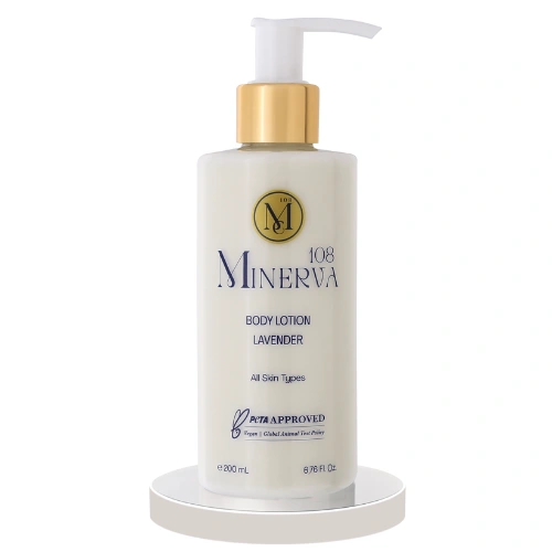 Minerva108 Cosmetics vegan body lotion lavender bliss
