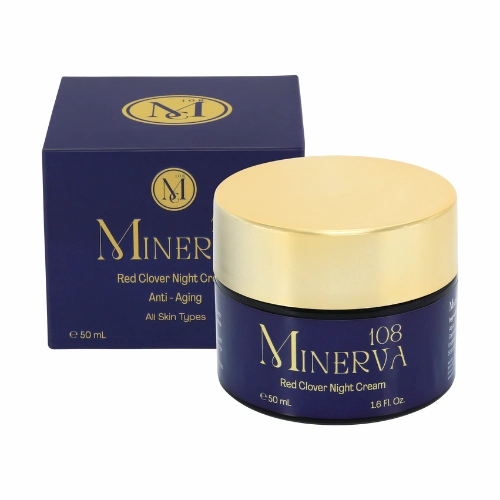 Minerva108 cosmetics chemical free night cream vegan skin cosmetic and the box